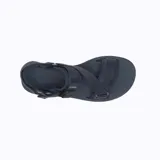 Sandalias de hombre con tiras ajustables, empeine de ante y textil, piel vegana, cordones y refuerzos 100% reciclados, tirador en el talón 100% reciclado, forro de tejido polar, forro de malla transpirable, forro de lona, entresuela de EVA 50 % reciclada, suela de goma 15 % reciclada.