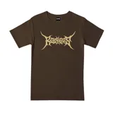 Remera 100% algodón color marrón con estampado del logo en color dorado y costuras reforzadas.