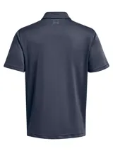 Chomba Under Armour de hombre, modelo Tech Polo. Color azul con finas rayas horizontales y logo de la marca en el pecho.