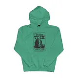 Canguro verde con estampado de Peter Tosh, corte oversize.