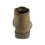 Bota de media caña color marrón de cuero nobuck, con suela de goma duradera y de gran tracción.