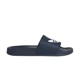 Ojotas Adidas Adilette Lite color azul con logo de la marca en blanco.