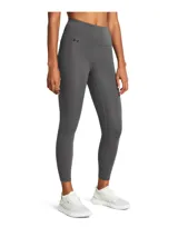 Calza deportiva Under Armour Motion Ankle Leg color azul con pretina alta, logo estampado en la cadera y bolsillo lateral.