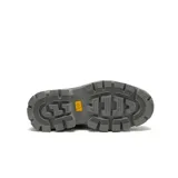 Bota de caña media marca Caterpillar, modelo Colorado Hardwear en color gris. Cuenta con capellada de gamuza recubierta con poliuretano y malla de nylon, suela de goma tipo chunky con relieve y cierre de cordones con ojales metálicos.