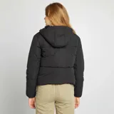 Anorak con cremallera y capucha NEGRO