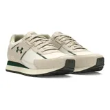 Zapatillas urbanas Under Armour Essential Runner, color blanco con detalles en negro.