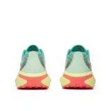 Zapatillas deportivas Merrell Morphlite para mujer, color verde agua con detalles en amarillo y rosa.