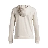 Buzo Under Armour Rival Terry Hoodie color beige con capucha y cordones ajustables. Logo de la marca estampado en el pecho.
