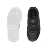 Zapatillas urbanas Puma Runtamed Platform, color negro con detalles en dorado y suela blanca con plataforma.