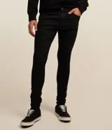 Pantalón skinny negro de sarga con elastano.