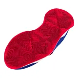 Championes de básquet Under Armour Jet 23, color azul con detalles en blanco y rojo. Presentan el logo de Under Armour en el lateral y cordones rojos.