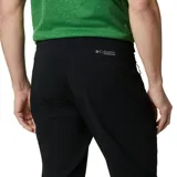 Pantalón de senderismo negro Columbia Titan Pass II para hombre, con tejido elástico en 4 direcciones, tecnología Omni-Shield de repelencia al agua, bolsillos con cremallera y cinturón integrado.