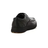 Zapato negro con cordones de diseño clásico, ideal para uso diario.