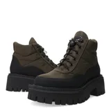 Botas de mujer Miss Carol modelo Nantu, color beige, acordonadas y con plataforma track.