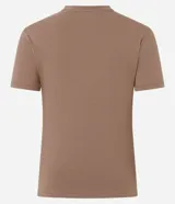 Remera marrón de algodón con cuello redondo, mangas cortas y estampado frontal con el número 1989 y texto en color blanco.