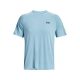 Remera Under Armour Tech 2.0 de hombre color celeste con logo negro en el pecho.