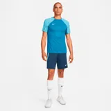 Pantalón corto de fútbol Dri-Fit en color azul, con diseño deportivo y tecnología de secado rápido.