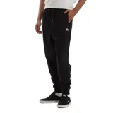 Pantalón de jogging negro, con cintura elástica ajustable con cordón, bolsillos laterales y logo de la marca estampado en la pierna izquierda.