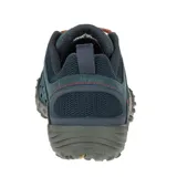Zapato de senderismo Merrell Intercept color azul marino con detalles en rojo y suela Vibram.