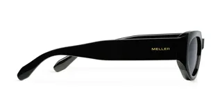 Gafas de sol negras con montura cat-eye y diseño de parte superior plana. Lentes polarizadas negras con protección UV400, recubrimiento anti-scratch y superhydrophobic.