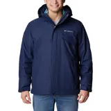 Campera Columbia 3 en 1 color marrón, con capa exterior impermeable y transpirable, y forro polar térmico reflectante.