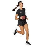 Camiseta deportiva negra de mujer, marca Adidas, modelo Adizero.