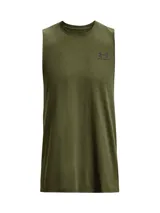 Musculosa blanca de algodón con logo Under Armour estampado en el pecho.