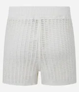 Short marrón de punto con forro.