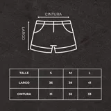 Short negro de algodón con cintura elastizada y serigrafía lateral con la palabra "GAINS".