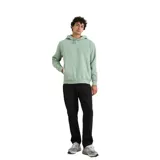 Canguro verde claro liso con capucha y cordones ajustables.