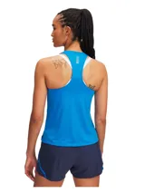 Musculosa deportiva Under Armour Launch Singlet negra, de corte suelto y tejido ligero.