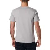Remera de hombre Columbia de manga corta, color negro, con logo de la marca estampado en el pecho y en la manga.