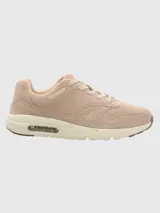 Zapatillas Hush Puppies Brandhall color beige de cuero descarne, con suela de goma EVA con tecnología Air.