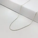 Cadena de plata 925 con eslabones tipo espiga.