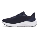 Championes de running Under Armour Charged Pursuit 4, color azul marino con logo blanco. Capellada de malla transpirable y entresuela Charged Cushioning para mayor amortiguación.