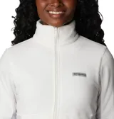 Campera polar Columbia Basin Trail III Full Zip para mujer, color azul marino. Con cierre frontal completo y bolsillos laterales con cierre.