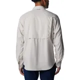 Camisa de hombre Columbia Silver Ridge, color beige, de manga larga con botones para enrollar, dos bolsillos frontales con botón, ventilación en la espalda y protección solar UPF 50.