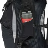 Mochila Columbia Blackcomb Ridge de 30 litros, color negro, con respaldo de malla transpirable, estructura de acero elástico, sistema de compresión lateral ajustable, dos bolsillos para botellas de agua, compatible con bolsas de hidratación, bolsillo con forro polar para gafas de sol y bolsillos en los tirantes.