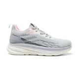 Championes deportivos American Sport Bessie, color gris con detalles en rosa y suela blanca.