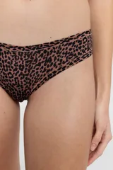 Colaless de microfibra con estampado animal print y fundillo de algodón.