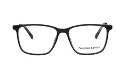 Armazones de acetato en color negro, con diseño rectangular y medidas de 54 mm.