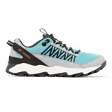Zapatillas de trekking Columbia Flow Fremont, color negro con detalles en turquesa y lila.