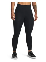 Calza deportiva negra de tiro alto, corte ajustado y largo hasta el tobillo.