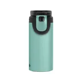 Vaso de viaje de acero inoxidable de 350ml, con sistema de apertura a presionar y bloqueo de flujo.