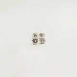 Par de aros abridores de plata 925 con circonias rosas de 3mm de diámetro.