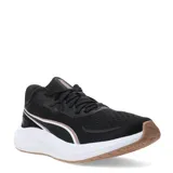 Championes de running Puma Skyrocket Lite 2 W, color negro con detalles en blanco y suela marrón.
