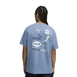 Remera celeste de algodón con logo de Puma estampado en el pecho.