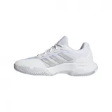 Championes Adidas Game Court 2 de mujer, color blanco con detalles plateados.