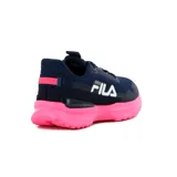 Championes Fila Split, color azul marino con detalles en gris y suela rosa.