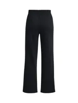 Pantalón de jogging Under Armour RVL Fleece negro, de corte recto y tiro alto, con cintura elástica ajustable con cordón.